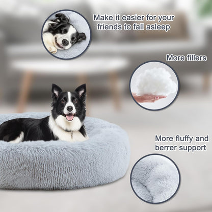 39'' Donut Dog Bed, Calming Dog Bed for Large Sized Dog