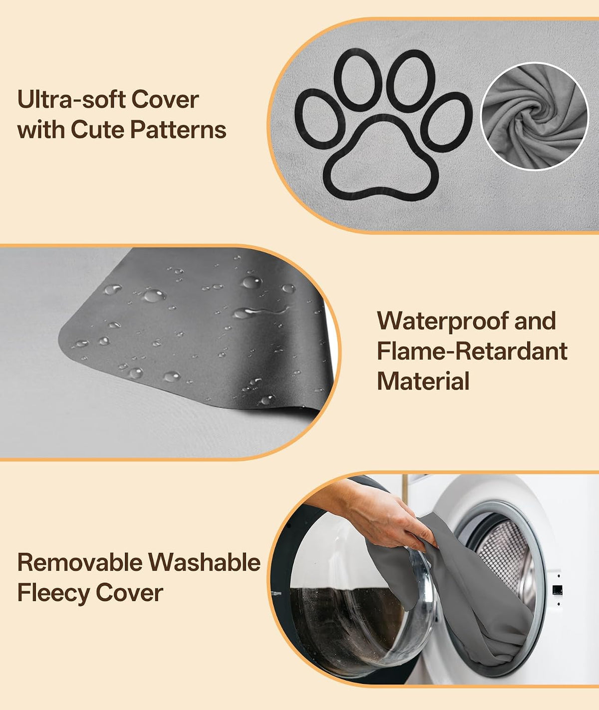 Pet Heating Pad for Cats & Small Dogs with 12 Adjustable Temperature, Waterproof & Chew Resistant Cat Heating Pad with Timer, Heated Cat Bed with Fleecy Cover (S: 20” x 16”)
