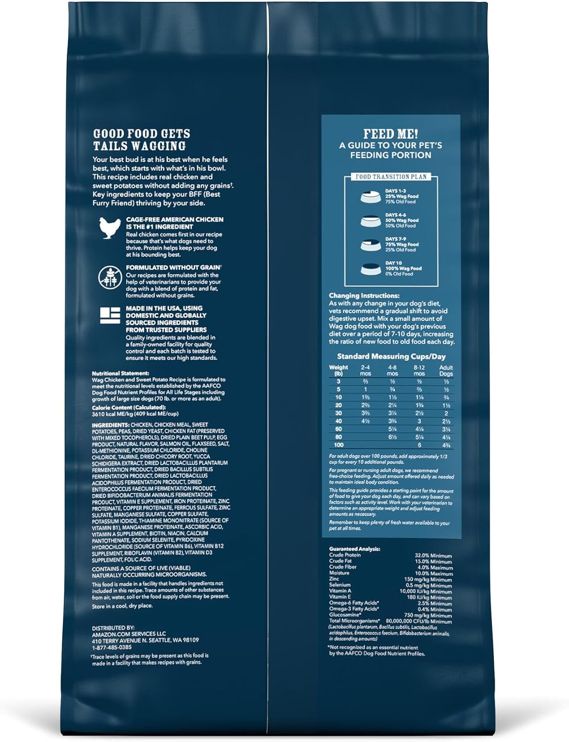 Amazon Brand - Dry Dog Food Salmon & Sweet Potato, Grain Free 24 lb Bag