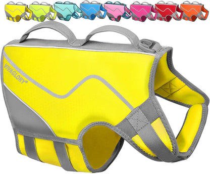 Dog Life Vest Neoprene Dog Swim Vest, XL, Cyra Blue