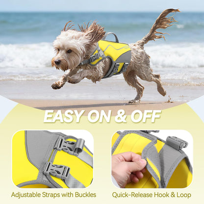 Dog Life Vest Neoprene Dog Swim Vest, XL, Cyra Blue