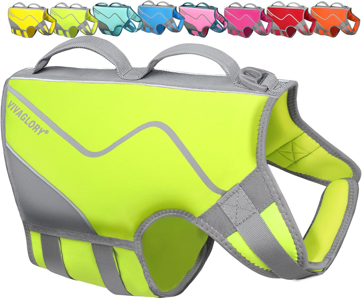 Dog Life Vest Neoprene Dog Swim Vest, XL, Cyra Blue