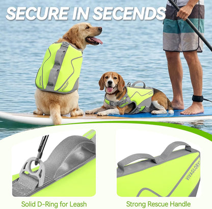 Dog Life Vest Neoprene Dog Swim Vest, XL, Cyra Blue