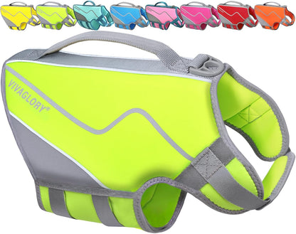 Dog Life Vest Neoprene Dog Swim Vest, XL, Cyra Blue