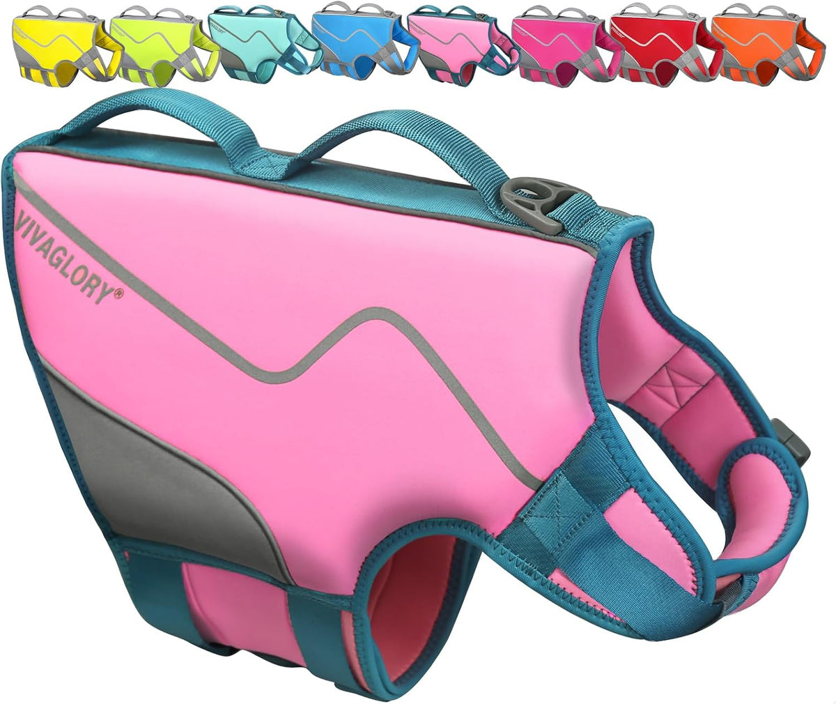 Dog Life Vest Neoprene Dog Swim Vest, XL, Cyra Blue