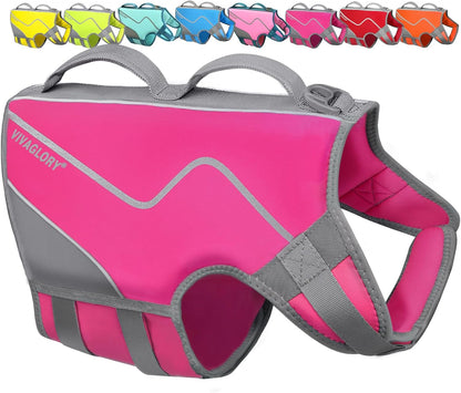 Dog Life Vest Neoprene Dog Swim Vest, XL, Cyra Blue