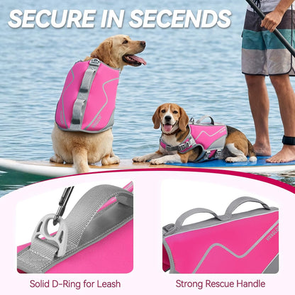Dog Life Vest Neoprene Dog Swim Vest, XL, Cyra Blue