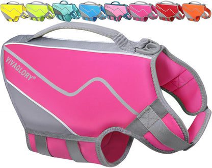 Dog Life Vest Neoprene Dog Swim Vest, XL, Cyra Blue