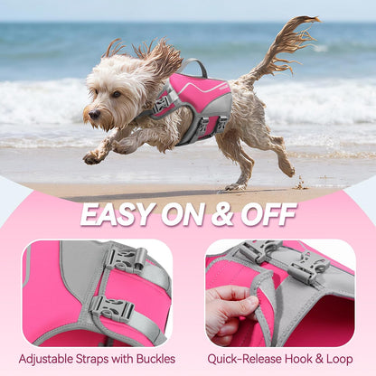 Dog Life Vest Neoprene Dog Swim Vest, XL, Cyra Blue