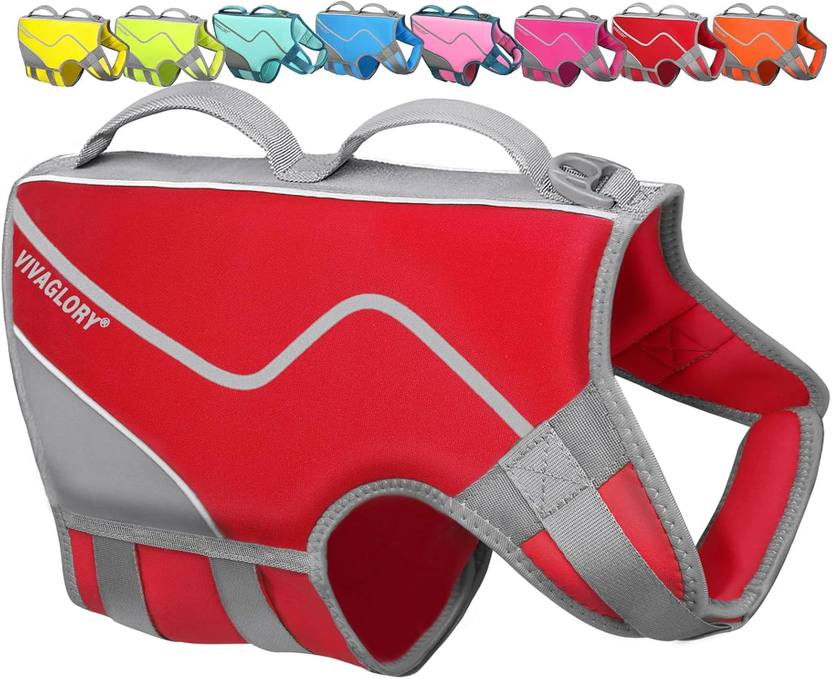 Dog Life Vest Neoprene Dog Swim Vest, XL, Cyra Blue