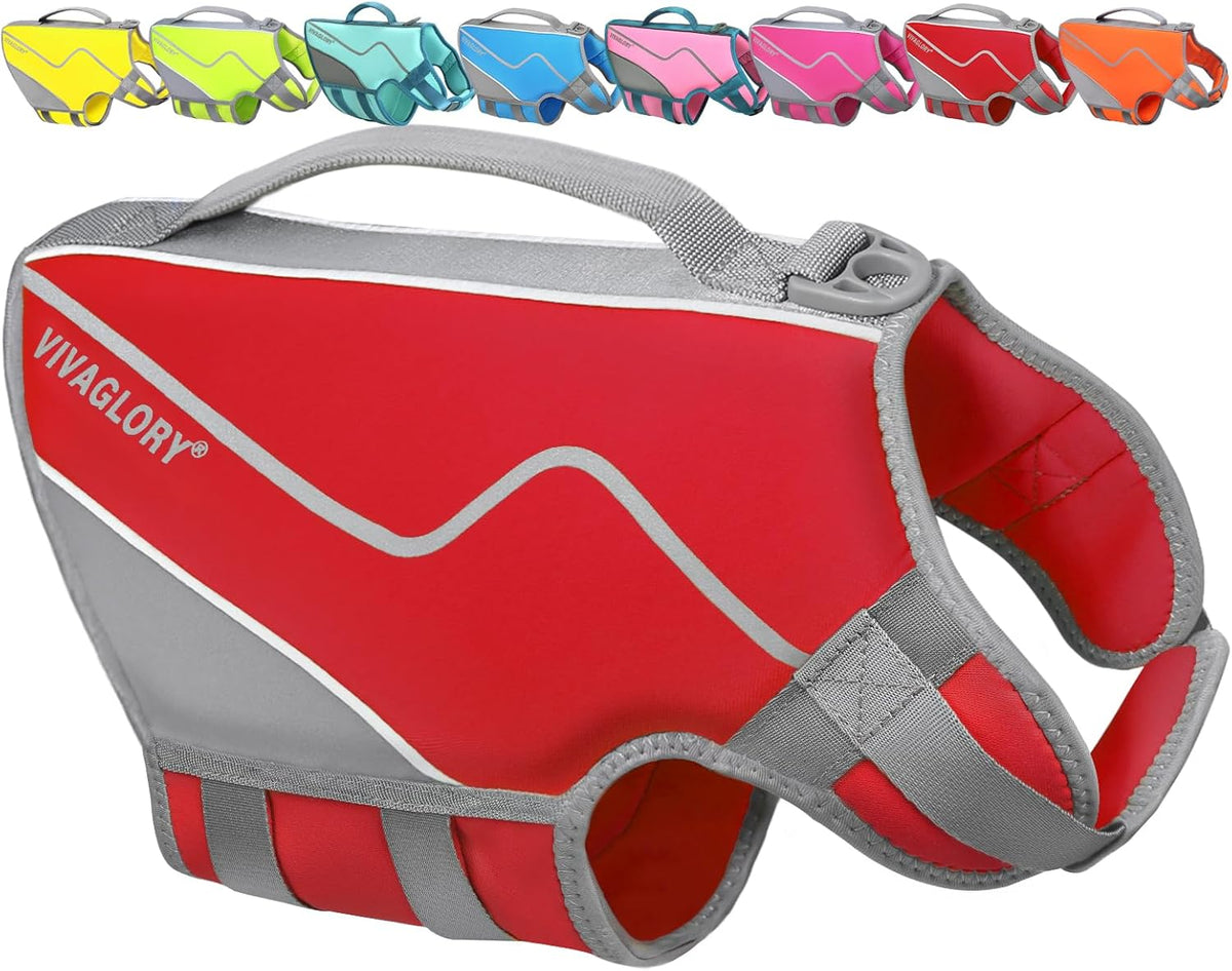 Dog Life Vest Neoprene Dog Swim Vest, XL, Cyra Blue