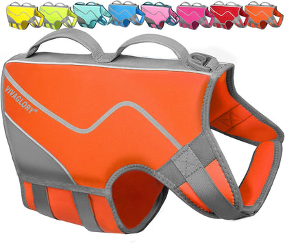 Dog Life Vest Neoprene Dog Swim Vest, XL, Cyra Blue