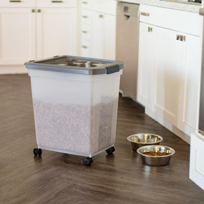 Dog Food Storage Container, Up to 50 lbs, Dark Gray, Made in USA