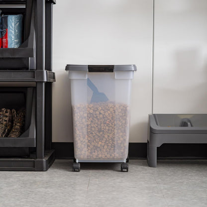 Dog Food Storage Container, Up to 50 lbs, Dark Gray, Made in USA