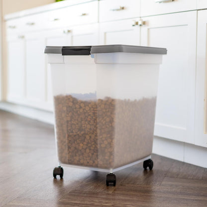 Dog Food Storage Container, Up to 50 lbs, Dark Gray, Made in USA