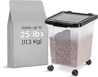 Dog Food Storage Container, Up to 50 lbs, Dark Gray, Made in USA
