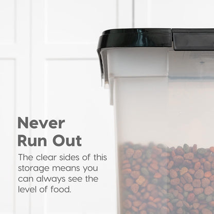 Dog Food Storage Container, Up to 50 lbs, Dark Gray, Made in USA