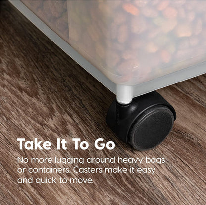 Dog Food Storage Container, Up to 50 lbs, Dark Gray, Made in USA
