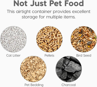 Dog Food Storage Container, Up to 50 lbs, Dark Gray, Made in USA