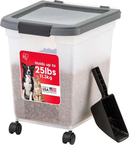 Dog Food Storage Container, Up to 50 lbs, Dark Gray, Made in USA