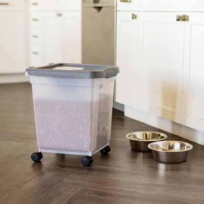 Dog Food Storage Container, Up to 50 lbs, Dark Gray, Made in USA