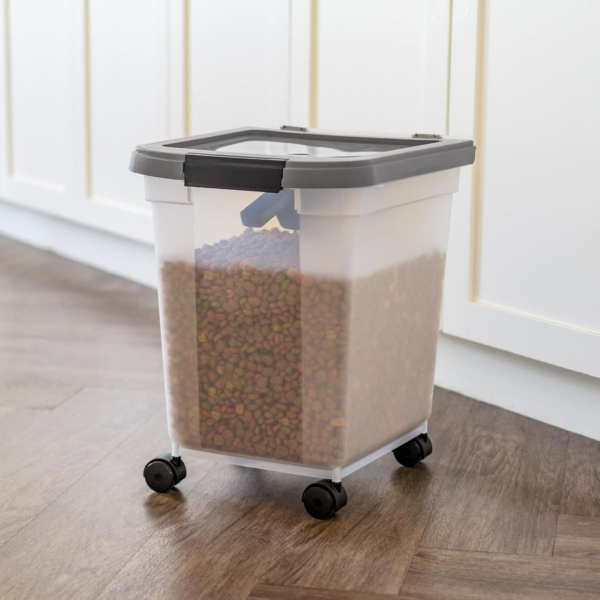 Dog Food Storage Container, Up to 50 lbs, Dark Gray, Made in USA
