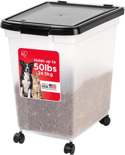 Dog Food Storage Container, Up to 50 lbs, Dark Gray, Made in USA
