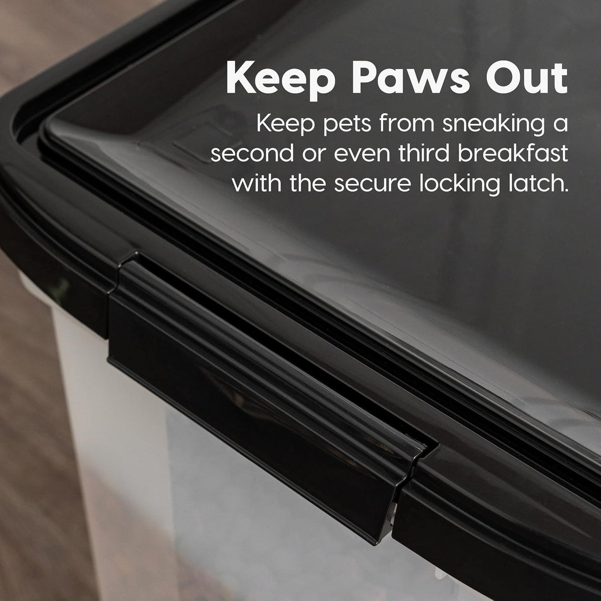 Dog Food Storage Container, Up to 50 lbs, Dark Gray, Made in USA