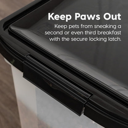 Dog Food Storage Container, Up to 50 lbs, Dark Gray, Made in USA