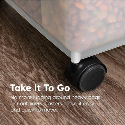 Dog Food Storage Container, Up to 50 lbs, Dark Gray, Made in USA