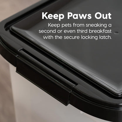 Dog Food Storage Container, Up to 50 lbs, Dark Gray, Made in USA