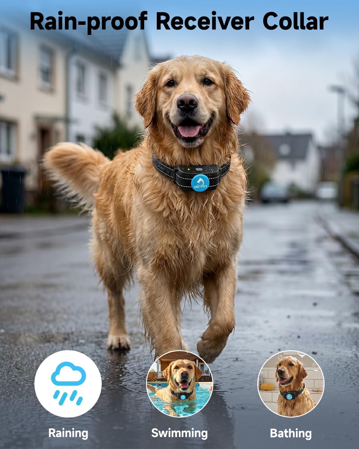Dog Training Collar Shock Collar with Remote - 3 Training Modes, Beep, Vibration and Shock, Up to 1000 ft Remote Range, Rainproof for Small Medium Large Dogs