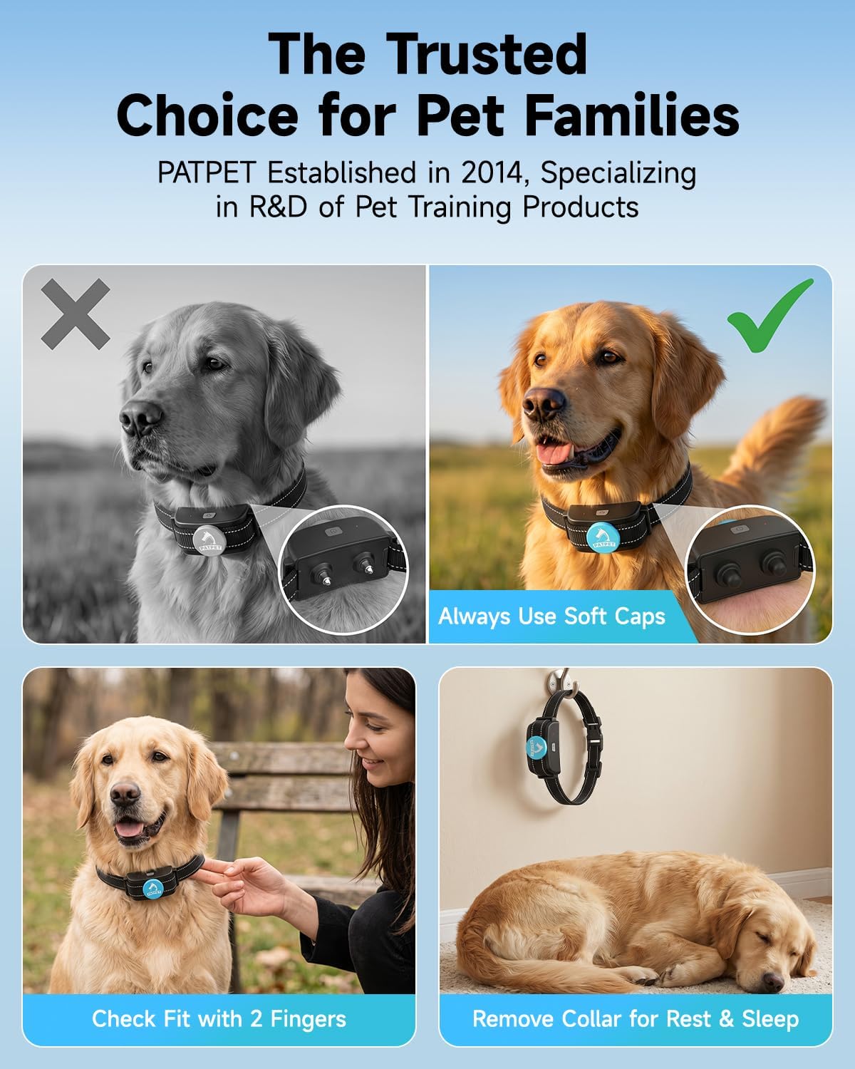 Dog Training Collar Shock Collar with Remote - 3 Training Modes, Beep, Vibration and Shock, Up to 1000 ft Remote Range, Rainproof for Small Medium Large Dogs