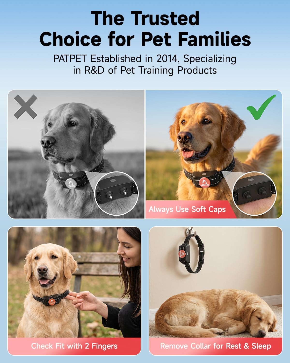 Dog Training Collar Shock Collar with Remote - 3 Training Modes, Beep, Vibration and Shock, Up to 1000 ft Remote Range, Rainproof for Small Medium Large Dogs