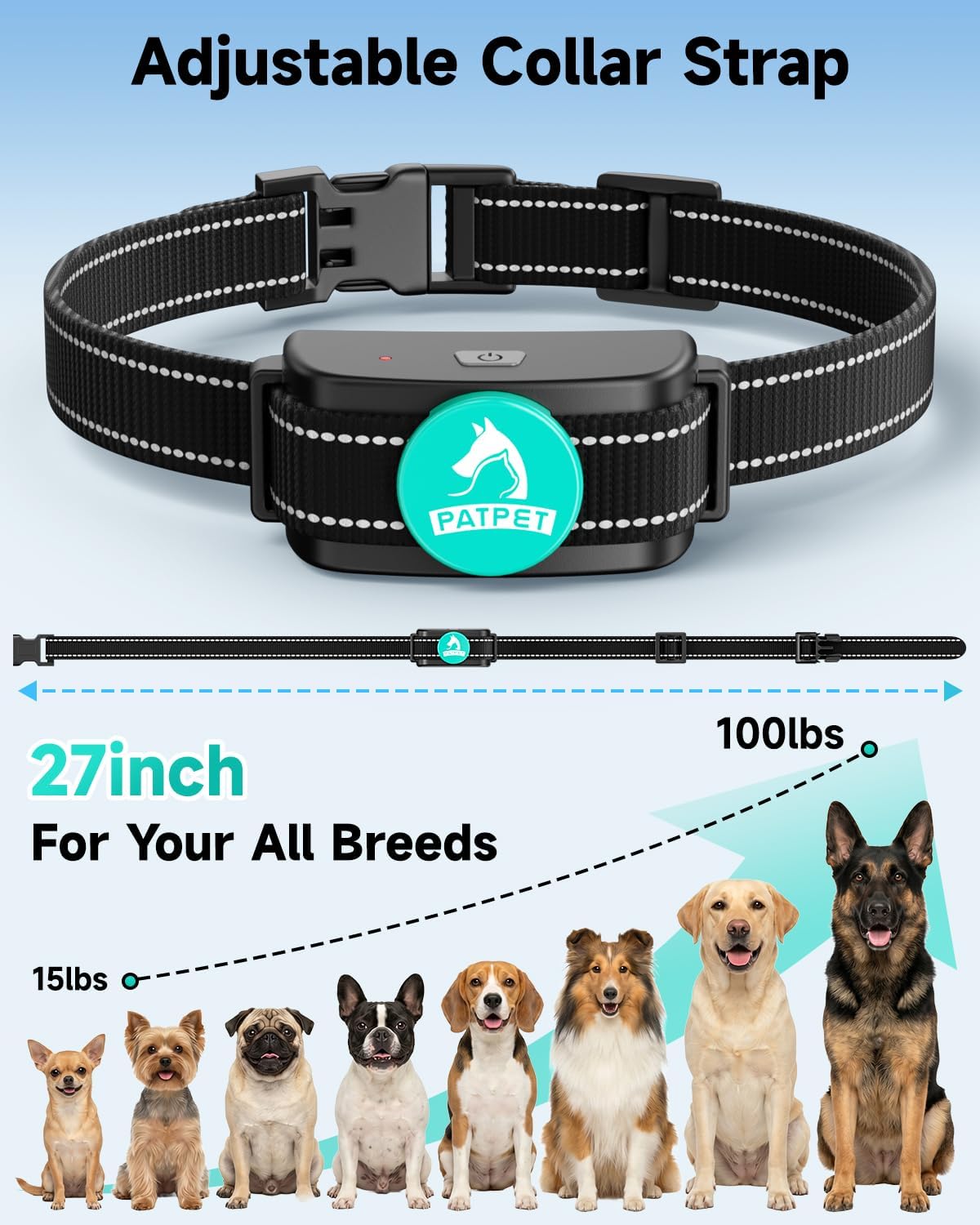 Dog Training Collar Shock Collar with Remote - 3 Training Modes, Beep, Vibration and Shock, Up to 1000 ft Remote Range, Rainproof for Small Medium Large Dogs