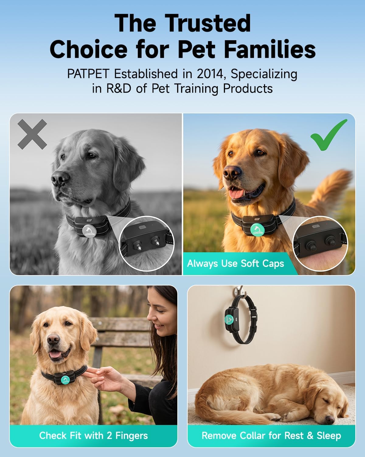 Dog Training Collar Shock Collar with Remote - 3 Training Modes, Beep, Vibration and Shock, Up to 1000 ft Remote Range, Rainproof for Small Medium Large Dogs