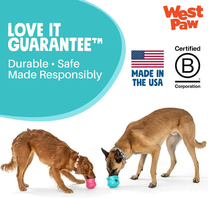 Zogoflex Toppl Interactive Treat Dispensing Puzzle Dog Toy for Mental Stimulation & Enrichment-Holds Kibble & Treats-Lickable, Freezable & Dishwasher Safe-Made in USA-Small-Granny Smith Green