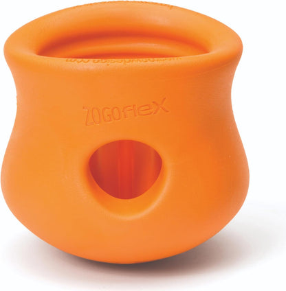 Zogoflex Toppl Interactive Treat Dispensing Puzzle Dog Toy for Mental Stimulation & Enrichment-Holds Kibble & Treats-Lickable, Freezable & Dishwasher Safe-Made in USA-Small-Granny Smith Green