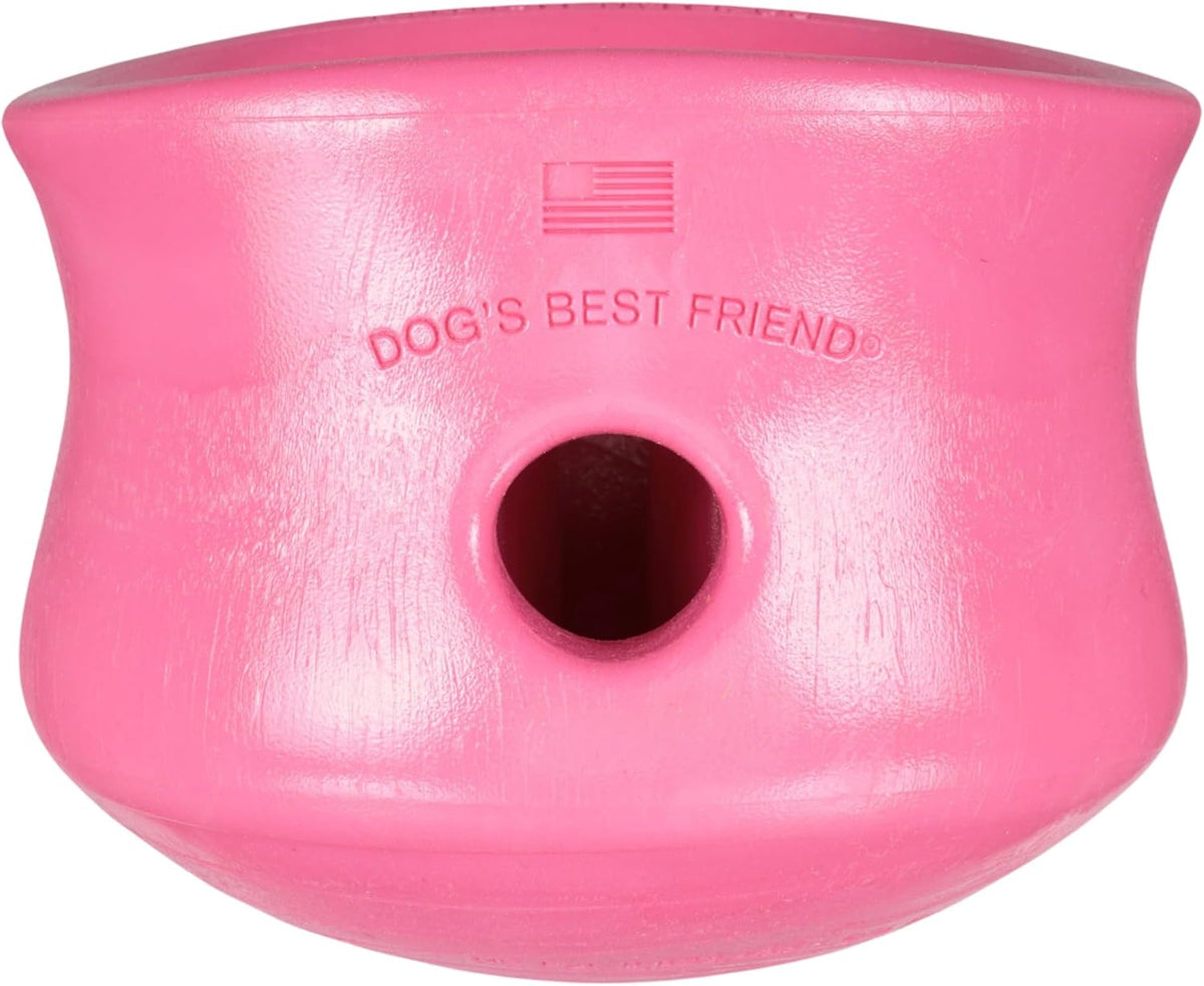 Zogoflex Toppl Interactive Treat Dispensing Puzzle Dog Toy for Mental Stimulation & Enrichment-Holds Kibble & Treats-Lickable, Freezable & Dishwasher Safe-Made in USA-Small-Granny Smith Green
