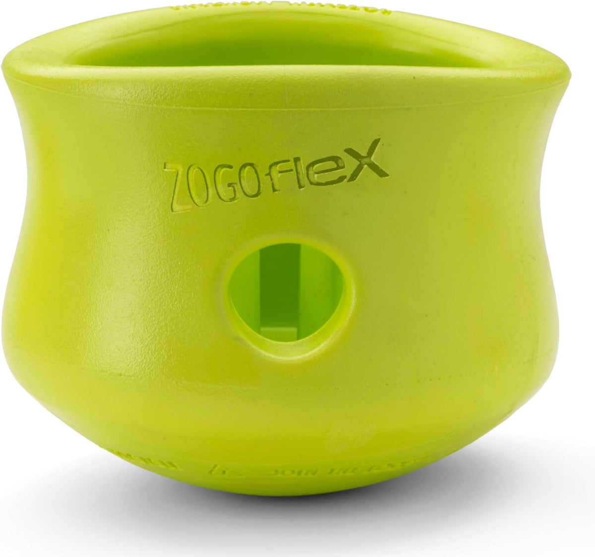 Zogoflex Toppl Interactive Treat Dispensing Puzzle Dog Toy for Mental Stimulation & Enrichment-Holds Kibble & Treats-Lickable, Freezable & Dishwasher Safe-Made in USA-Small-Granny Smith Green