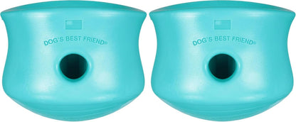 Zogoflex Toppl Interactive Treat Dispensing Puzzle Dog Toy for Mental Stimulation & Enrichment-Holds Kibble & Treats-Lickable, Freezable & Dishwasher Safe-Made in USA-Small-Granny Smith Green