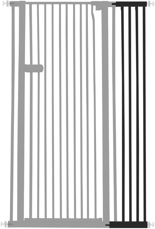 Extra Tall Cat Gate 55.12" High 26.18"-29.91" Wide Pet Gate Black | Dog Gate for Doorway Hallway Stairs Pressure Mounted Extra Wide 1.37" Gap No Drilling Auto-Close One-Handed Operation