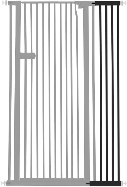 Extra Tall Cat Gate 55.12" High 26.18"-29.91" Wide Pet Gate Black | Dog Gate for Doorway Hallway Stairs Pressure Mounted Extra Wide 1.37" Gap No Drilling Auto-Close One-Handed Operation
