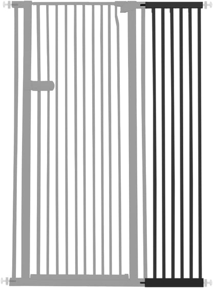 Extra Tall Cat Gate 55.12" High 26.18"-29.91" Wide Pet Gate Black | Dog Gate for Doorway Hallway Stairs Pressure Mounted Extra Wide 1.37" Gap No Drilling Auto-Close One-Handed Operation