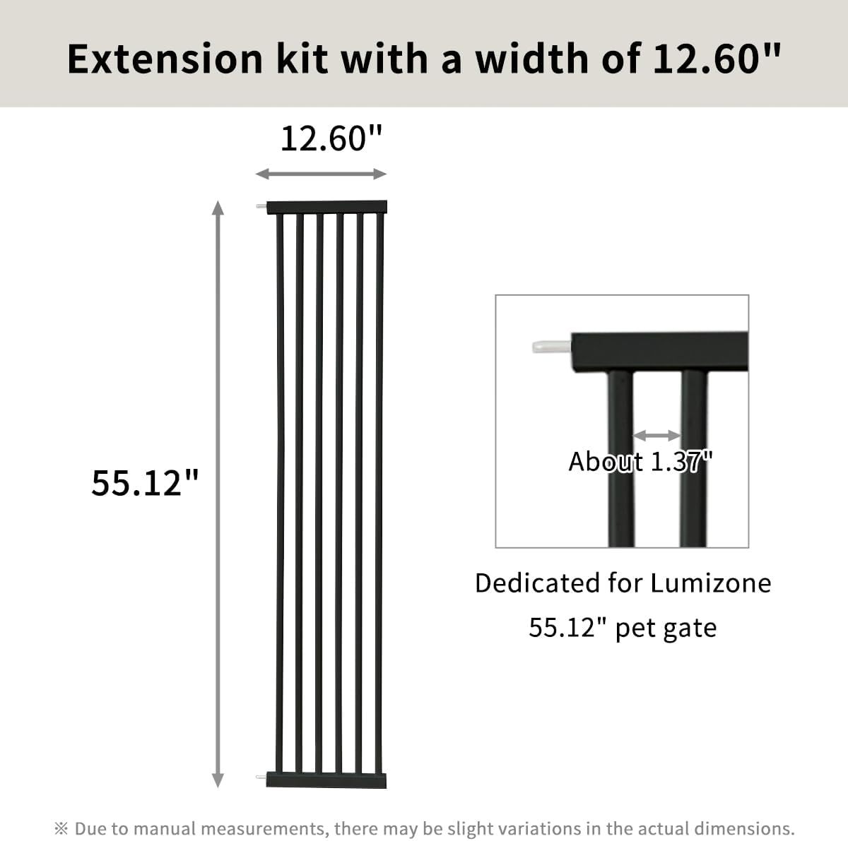 Extra Tall Cat Gate 55.12" High 26.18"-29.91" Wide Pet Gate Black | Dog Gate for Doorway Hallway Stairs Pressure Mounted Extra Wide 1.37" Gap No Drilling Auto-Close One-Handed Operation