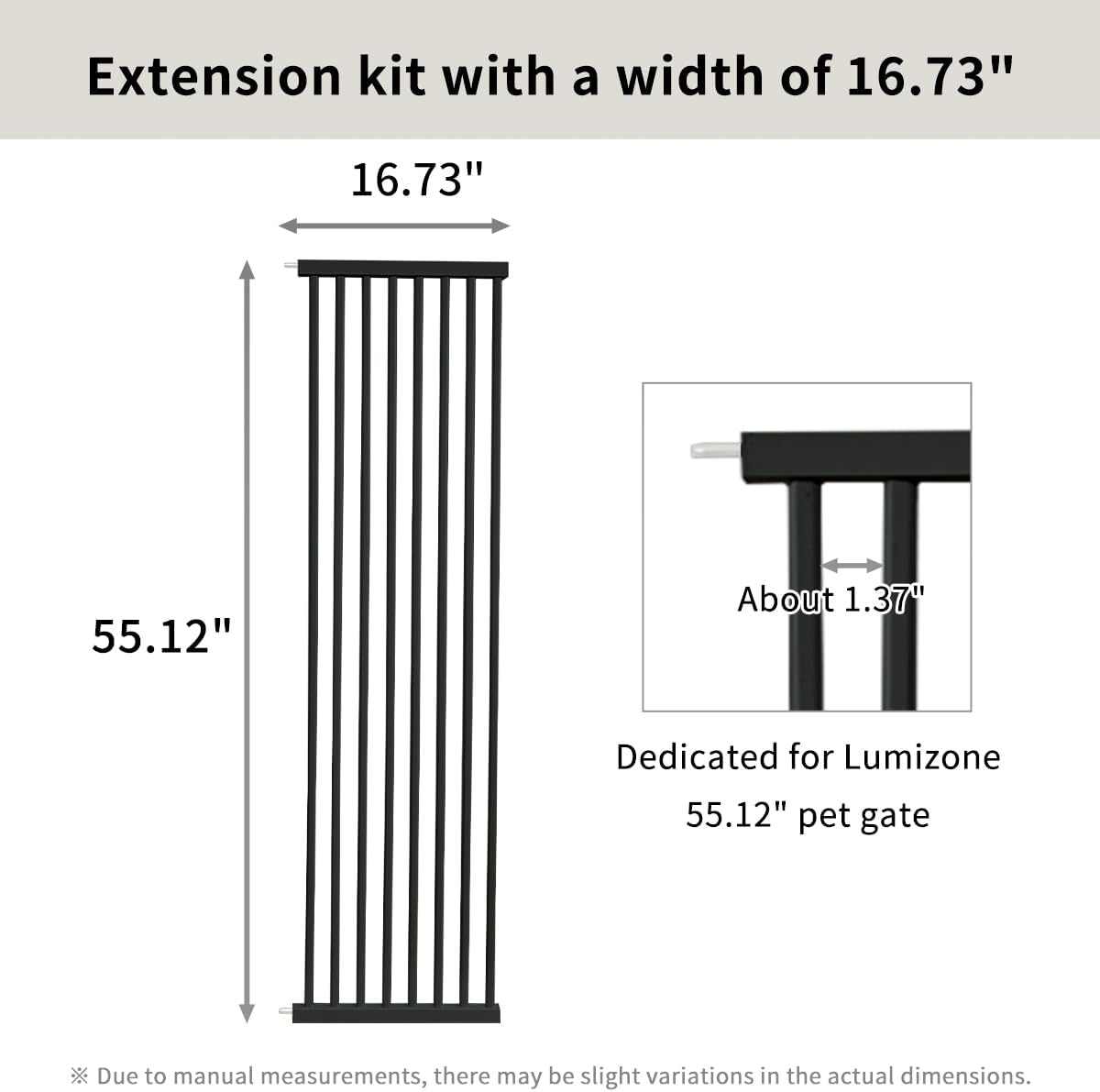 Extra Tall Cat Gate 55.12" High 26.18"-29.91" Wide Pet Gate Black | Dog Gate for Doorway Hallway Stairs Pressure Mounted Extra Wide 1.37" Gap No Drilling Auto-Close One-Handed Operation