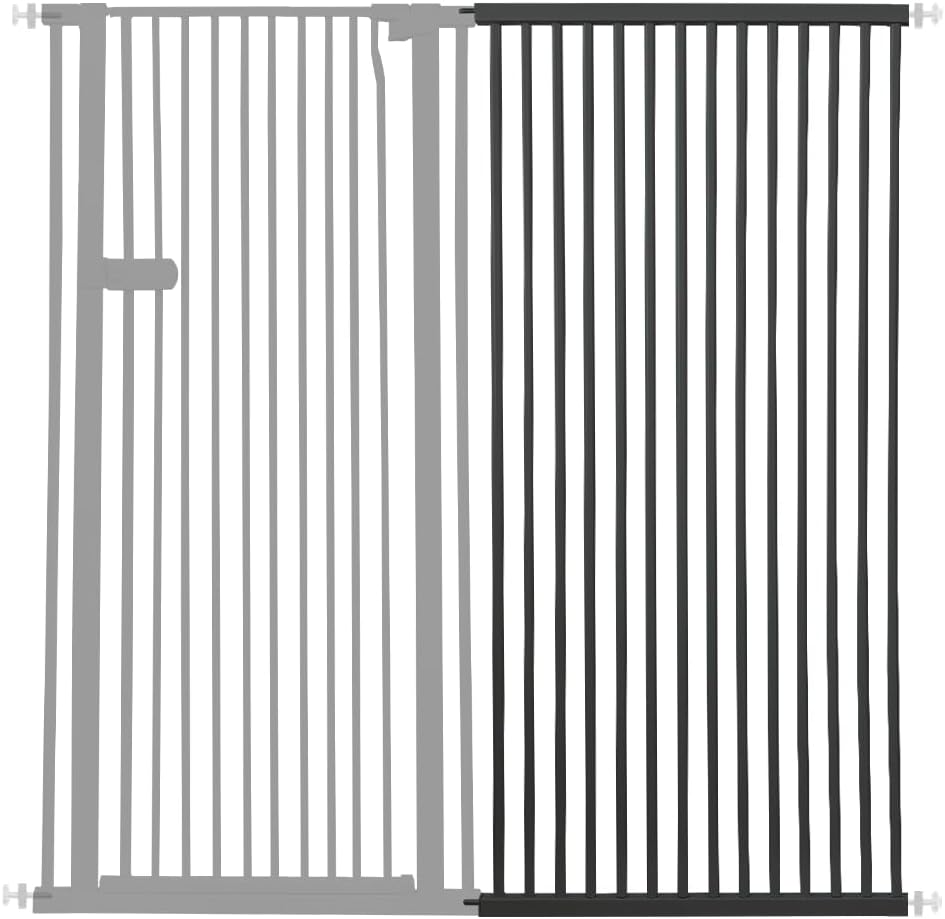 Extra Tall Cat Gate 55.12" High 26.18"-29.91" Wide Pet Gate Black | Dog Gate for Doorway Hallway Stairs Pressure Mounted Extra Wide 1.37" Gap No Drilling Auto-Close One-Handed Operation