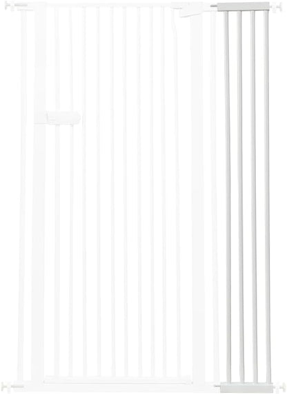 Extra Tall Cat Gate 55.12" High 26.18"-29.91" Wide Pet Gate Black | Dog Gate for Doorway Hallway Stairs Pressure Mounted Extra Wide 1.37" Gap No Drilling Auto-Close One-Handed Operation