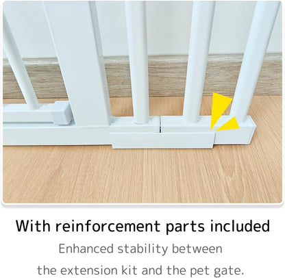 Extra Tall Cat Gate 55.12" High 26.18"-29.91" Wide Pet Gate Black | Dog Gate for Doorway Hallway Stairs Pressure Mounted Extra Wide 1.37" Gap No Drilling Auto-Close One-Handed Operation