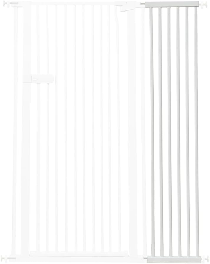 Extra Tall Cat Gate 55.12" High 26.18"-29.91" Wide Pet Gate Black | Dog Gate for Doorway Hallway Stairs Pressure Mounted Extra Wide 1.37" Gap No Drilling Auto-Close One-Handed Operation